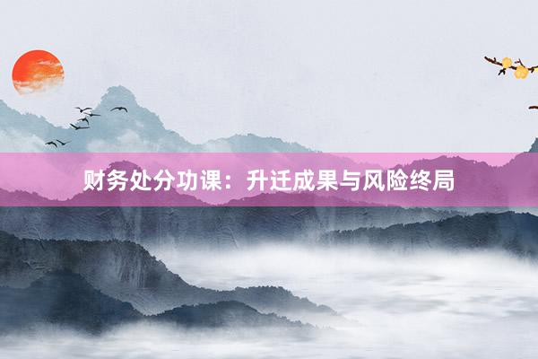 财务处分功课:升迁成果与风险终局